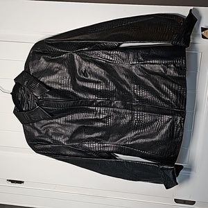 NWT apostrophe sz 14 black leather jacket